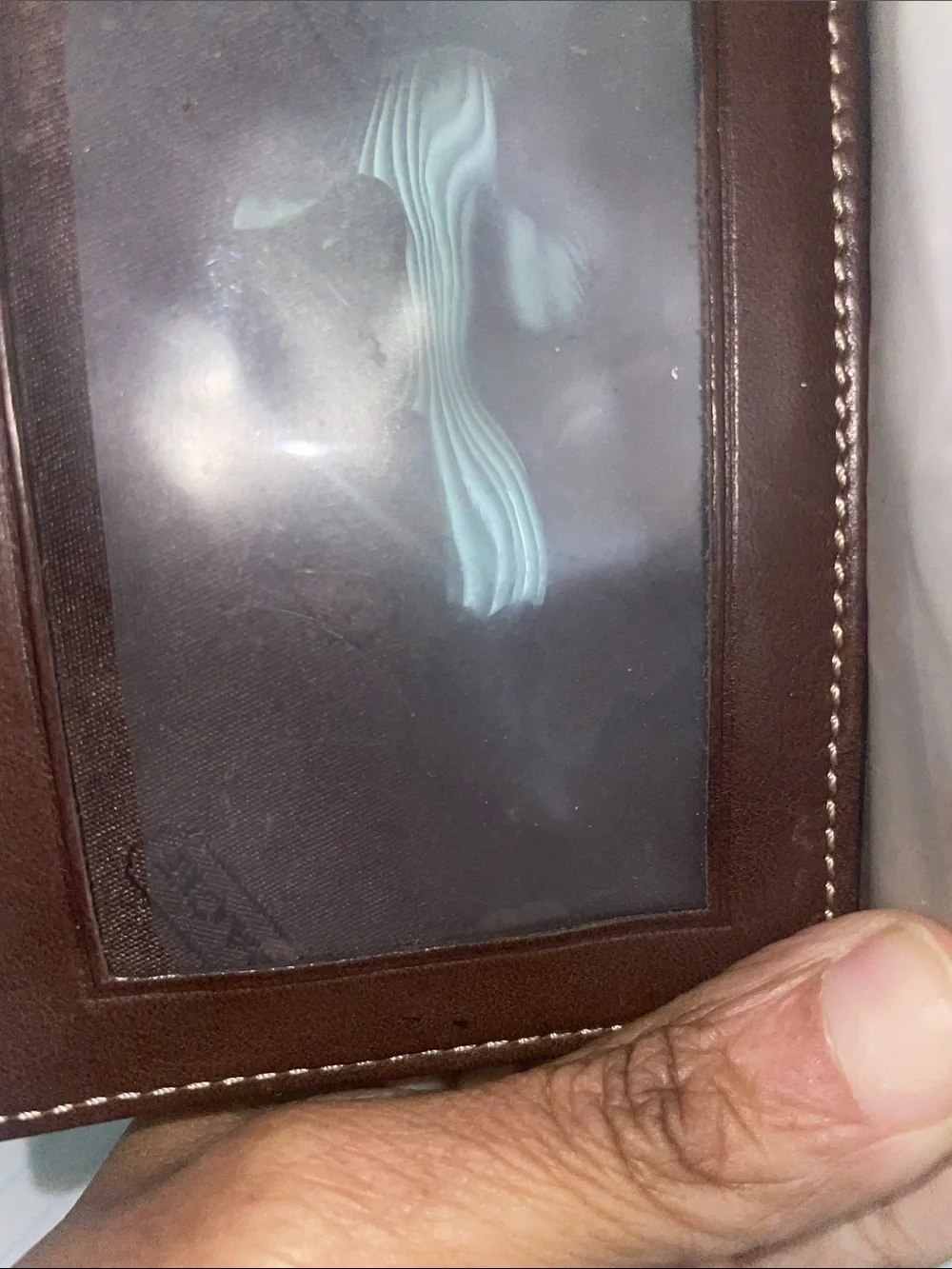 Vintage Coach Leather Mini-Fold Wallet Or Picture Frame